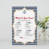 Nautical Navy Blue in je Baby shower Game Briefpapier