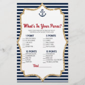 Nautical Navy Blue in je Baby shower Game Briefpapier