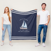 Nautical Navy Blue Life is beter bij het meer