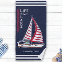 Nautical Navy Blue Life is beter bij het meer