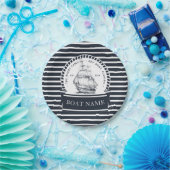 Nautical Navy Blue Modern, gepersonaliseerd Papieren Bordje (Feest)