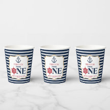 Nautical Navy Blue ONE Eerste 1e verjaardagsfeestj