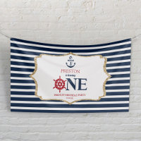 Nautical Navy Blue ONE Eerste 1e verjaardagsfeestj