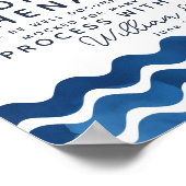 Nautical Navy Blue Open Bar Poster (Hoek)