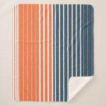 Nautical Navy Blue Oranje Stripes
