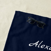 Nautical Navy Blue Sandpipers Birds Strandlaken (In situ)