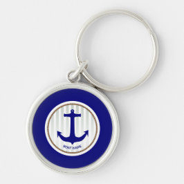 Nautical Navy Blue Sleutelhanger