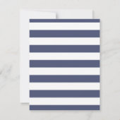 Nautical Navy Blue Stripes | Seapaard Kaart (Achterkant)