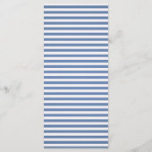 Nautical Navy Blue Tying Knot Stripes Bruiloft Menu (Achterkant)