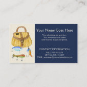 Nautical Navy Blue Vist het Meer charterboot Visitekaartje (Achterkant)