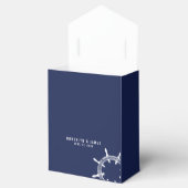 Nautical Navy Blue Wedding Favor Boxes Wheel Bedankdoosjes (Geopend)