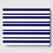 Nautical Navy Blue Wedding Guest Book Gastenboek (Achterkant)