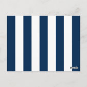 Nautical Navy Blue Wedding Monogram Briefkaart (Achterkant)