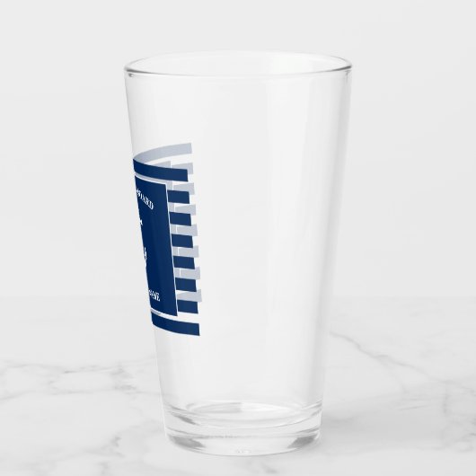 Nautical Navy Blue Welcome Aboard Name Anchor Glas (Links)