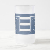 Nautical Navy Blue Welcome Aboard Name Anchor Matglas Bierpul (Center)