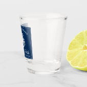 Nautical Navy Blue Welcome Aboard Name Shot G Glas (Rechts)