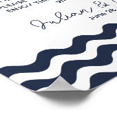 Nautical Navy Blue Welkom bij onze niet-aangeslote Poster (Hoek)