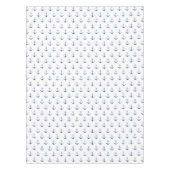 Nautical navy blue white anchorman kustkust tafelkleed (Voorkant)