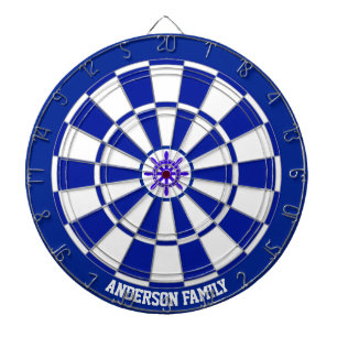 Nautical Navy Blue & White Bicolor Dart Board Dartbord