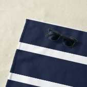 Nautical Navy Blue White Family Name Lake House Strandlaken (In situ)