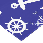 Nautical Navy Blue White Pattern Medium Tafelloper (Hoek)
