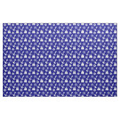 Nautical Navy Blue White Pattern Stof (Yard (91,4 cm))