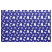 Nautical Navy Blue White Pattern Stof (Fat Quarter)
