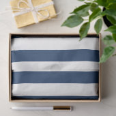 Nautical Navy Blue & White Striped Tissuepapier (Geschenk)
