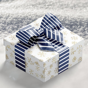 Nautical Navy Blue White Stripes Ribbon Satijnen Lint
