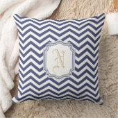 Nautical Navy Chevron Monogramed Kussen (Deken)