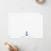 Nautical Navy Correspondence Flat Note Kaart Notitiekaartje (Voorkant / Achterkant in situ)