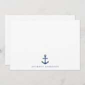 Nautical Navy Correspondence Flat Note Kaart Notitiekaartje (Voorkant / Achterkant)