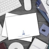 Nautical Navy Correspondence Flat Note Kaart Notitiekaartje