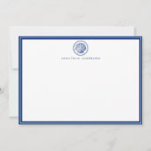 Nautical Navy Custom Note Kaart Notitiekaartje (Voorkant)