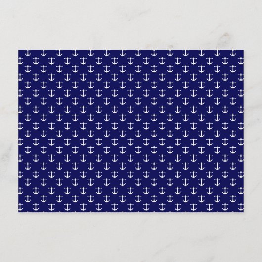 Nautical Navy Flat Note-kaarten Notitiekaartje (Achterkant)
