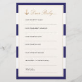 Nautical Navy | Geachte Baby Kaarten (Voorkant)