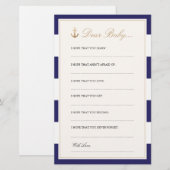 Nautical Navy | Geachte Baby Kaarten (Voorkant / Achterkant)