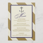 Nautical Navy & Gold Menu (Voorkant)