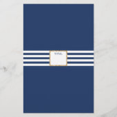 Nautical Navy & Gold Wat zit er in je telefooncel? Flyer (Achterkant)