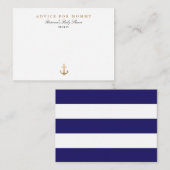 Nautical Navy | Kaarten voor mammie-advies (Voorkant / Achterkant)