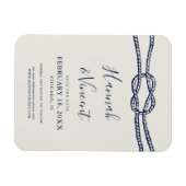 Nautical Navy Knot Save the Date Magnet Magneet (Horizontaal)
