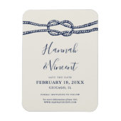 Nautical Navy Knot Save the Date Magnet Magneet (Verticaal)
