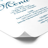 Nautical Navy Menu or Bar Menu Sign Poster (Hoek)