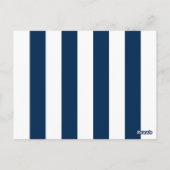 Nautical Navy Monogram Wedding Table Number Briefkaart (Achterkant)