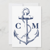 Nautical Navy Nautical Anchor Retirement Kaart (Achterkant)