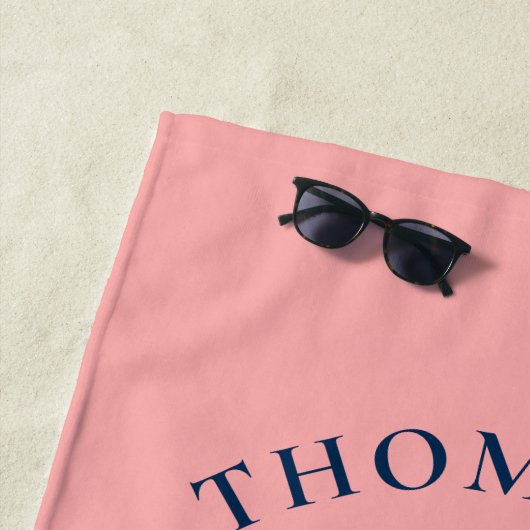 Nautical Navy Pink Anchor Custom Vacation Home Strandlaken (In situ)