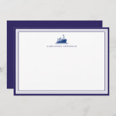 Nautical Navy Professional Border Correspondent Notitiekaartje (Voorkant / Achterkant)