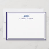 Nautical Navy Professional Border Correspondent Notitiekaartje (Voorkant)