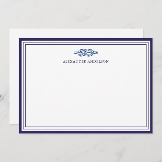 Nautical Navy Professional Border Correspondent Notitiekaartje (Voorkant / Achterkant)