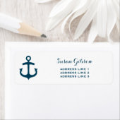 Nautical Navy Retouradreslabels Etiket (Insitu)